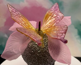 Dragonfly on 4" silver sphere
