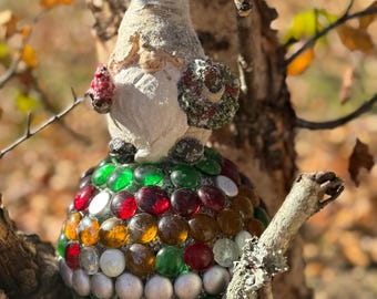 Christmas Gnome on 9" Gazing Ball