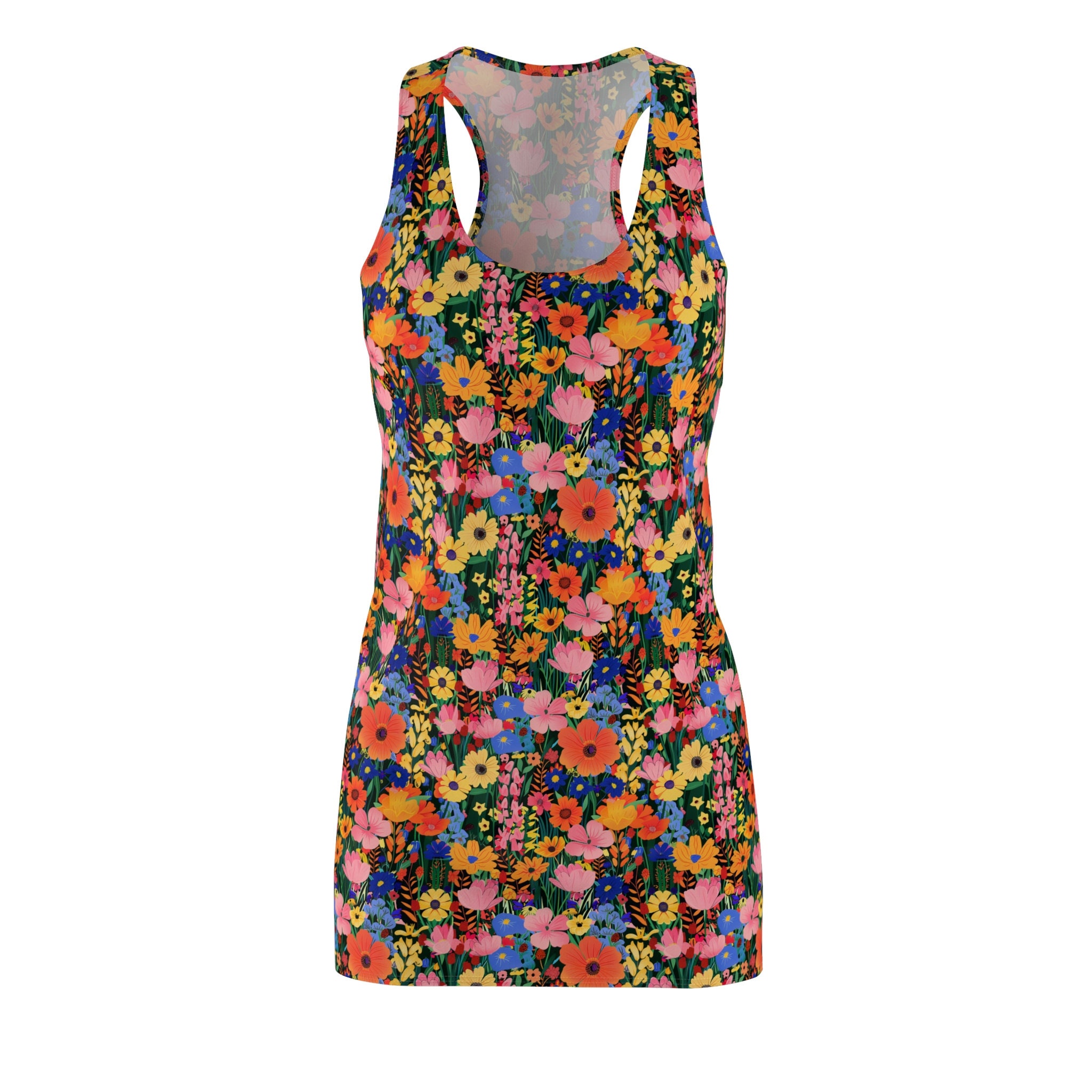 Flower Women's Cut & Sew Racerback Dress