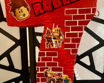 Number 7 Roblox pull string pinata 18x4