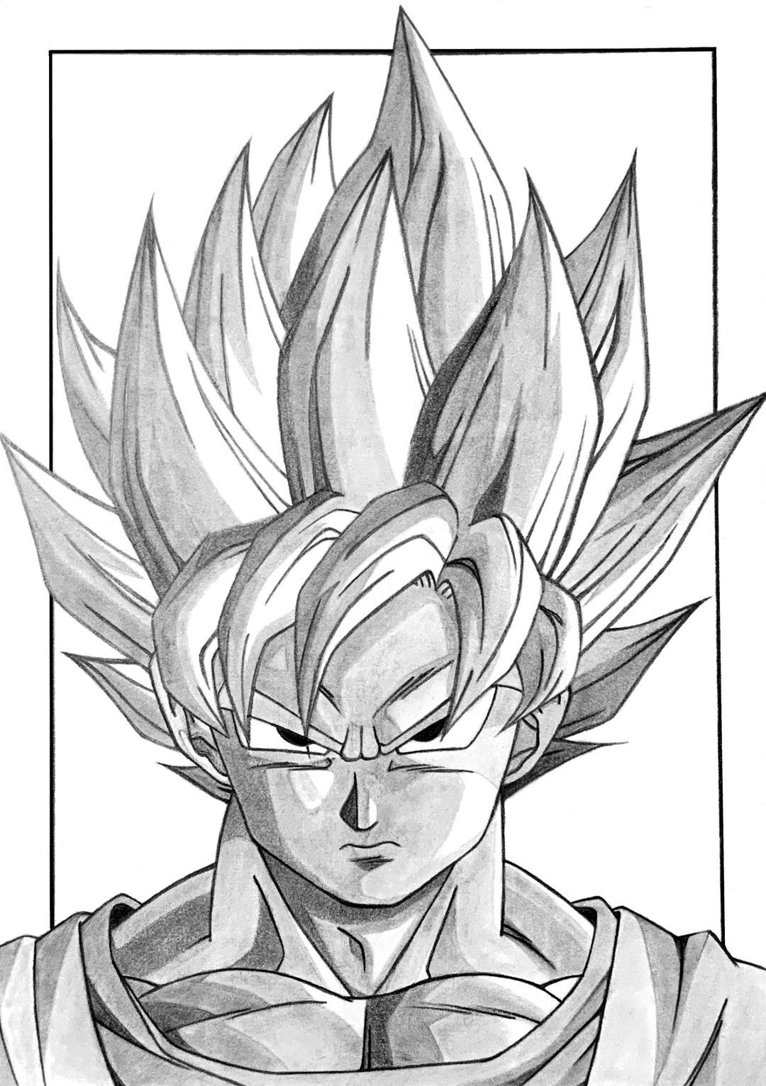 GOKU PENCIL DRAWING Etsy UK