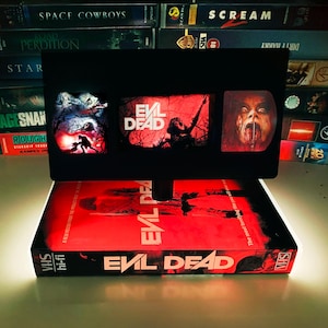 Lámpara VHS de Evild Dead (2013), decoración retro de películas, cintas de lámpara estilo años 80 y 90, luz nocturna