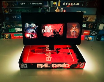 Evild Dead 2013 VHS Lamp,  Movie Retro Decor,  Lamp Tapes 80s 90s,  Night Light