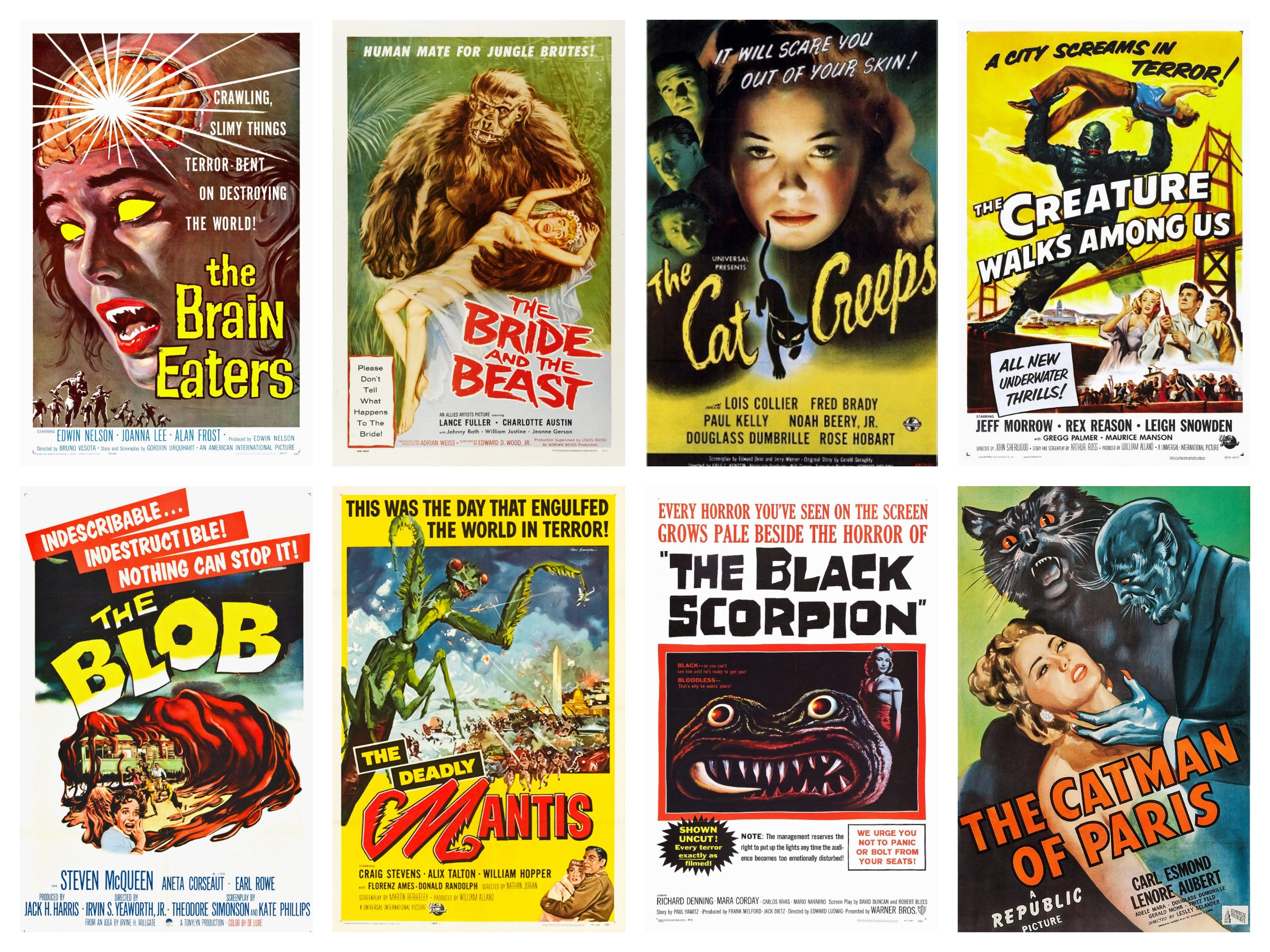 ヴィンテージホラー映画ポスター50枚：カルト映画の名作プリント