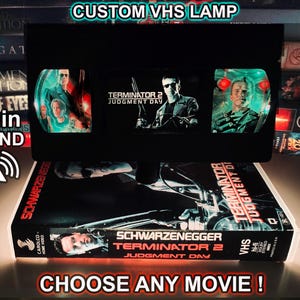 Friday the 13th VHS Lamp, Jason Handmade Retro Horror Movie Decor image 6