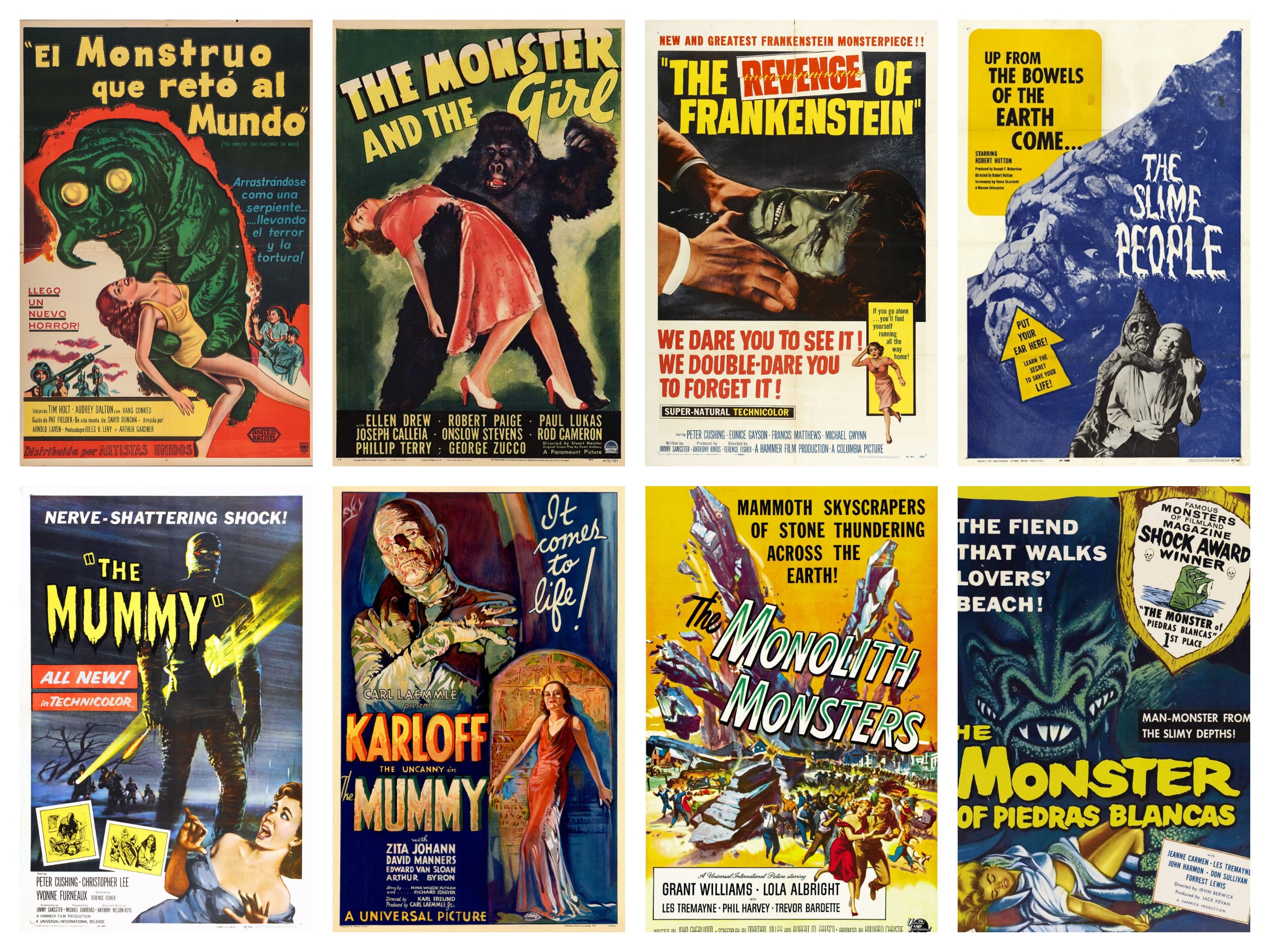 ヴィンテージホラー映画ポスター50枚：カルト映画の名作プリント