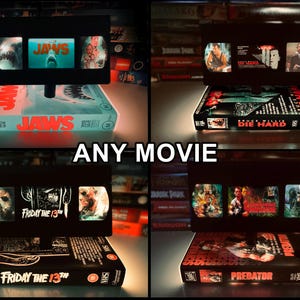Friday the 13th VHS Lamp, Jason Handmade Retro Horror Movie Decor image 8