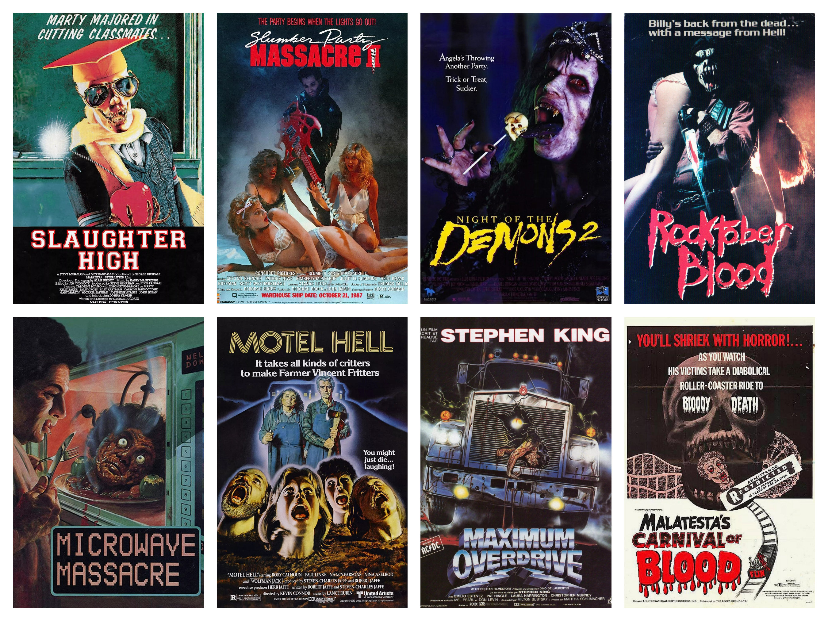 カルトホラー映画のポスター：奇妙なレトロ映画ポスター32枚（デジタル