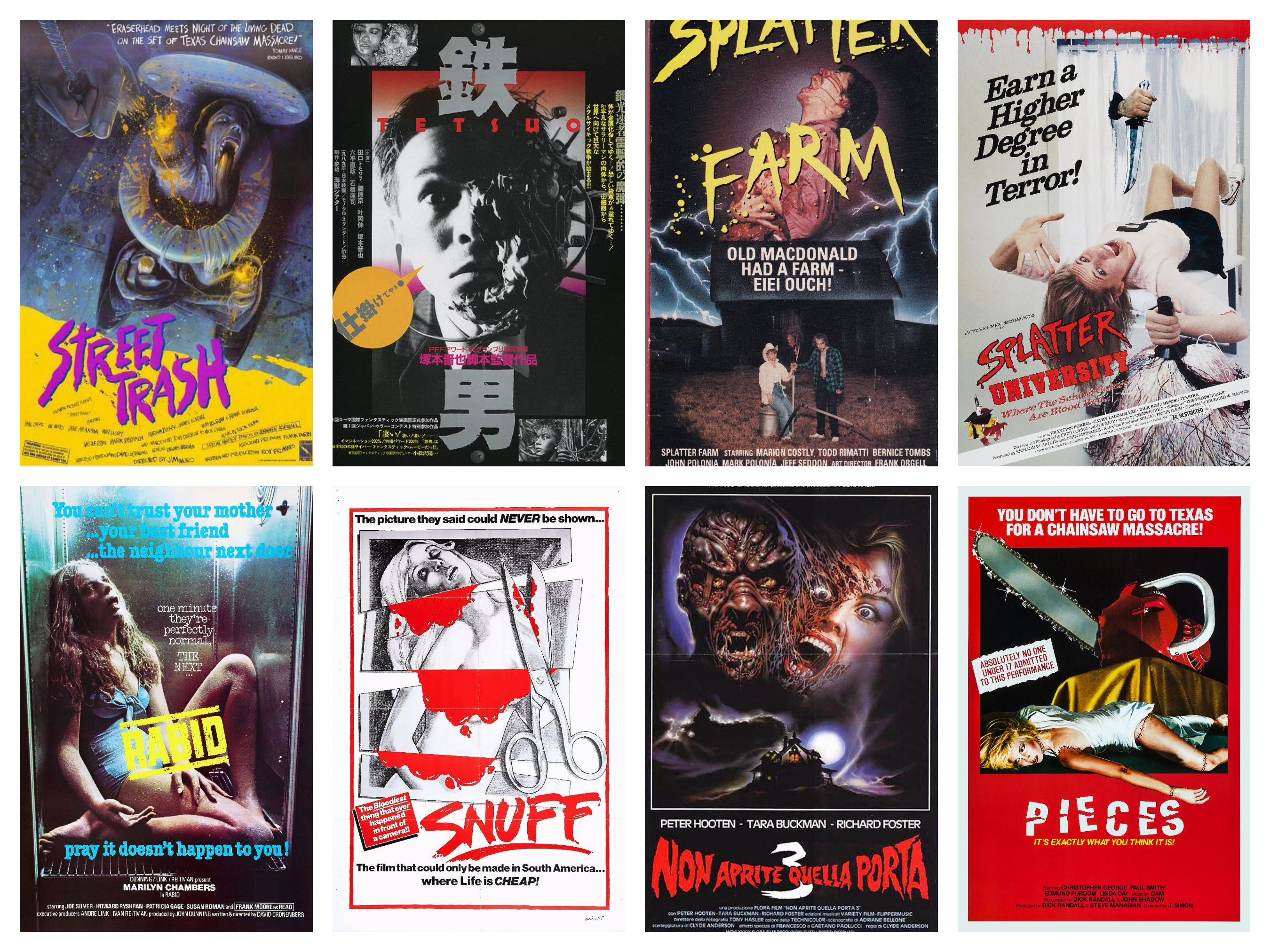 50 carteles vintage de películas de terror sangrientas y salpicadas: arte  cinematográfico de culto retro (descarga digital) - Etsy México, image size:2700x2025