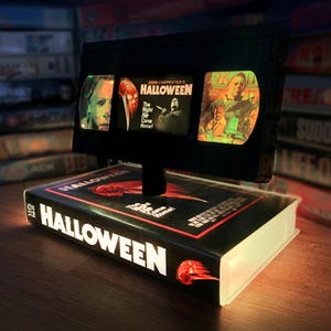 Michael Myers VHS Lamp:  Halloween Movie Lamp, Horror Night Light