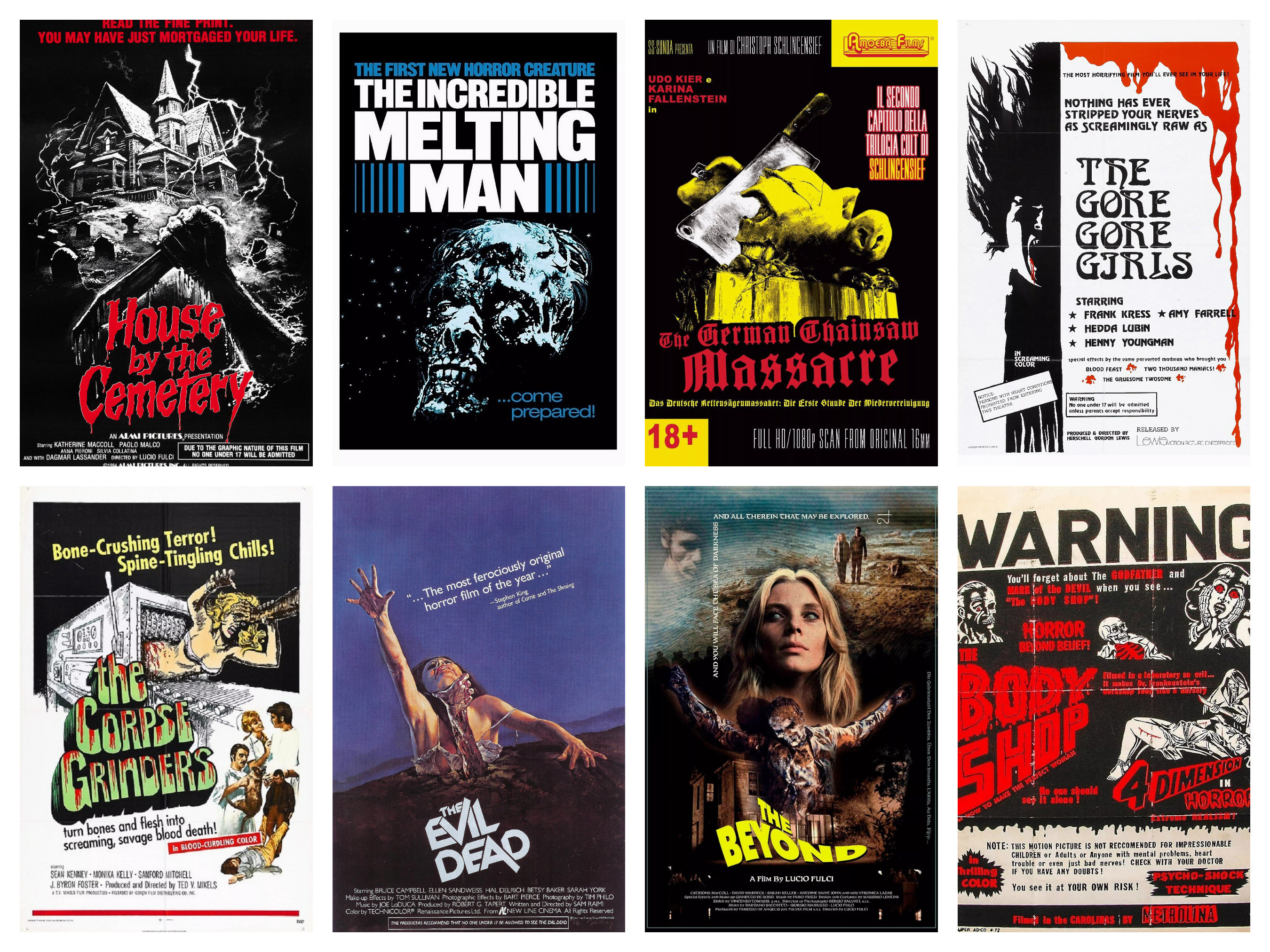 ミュージシャン WACKO MARIA Retro Horror Poster ArtPrint Horror Movie Posters, Gore & Splatter, Retro Movie Poster