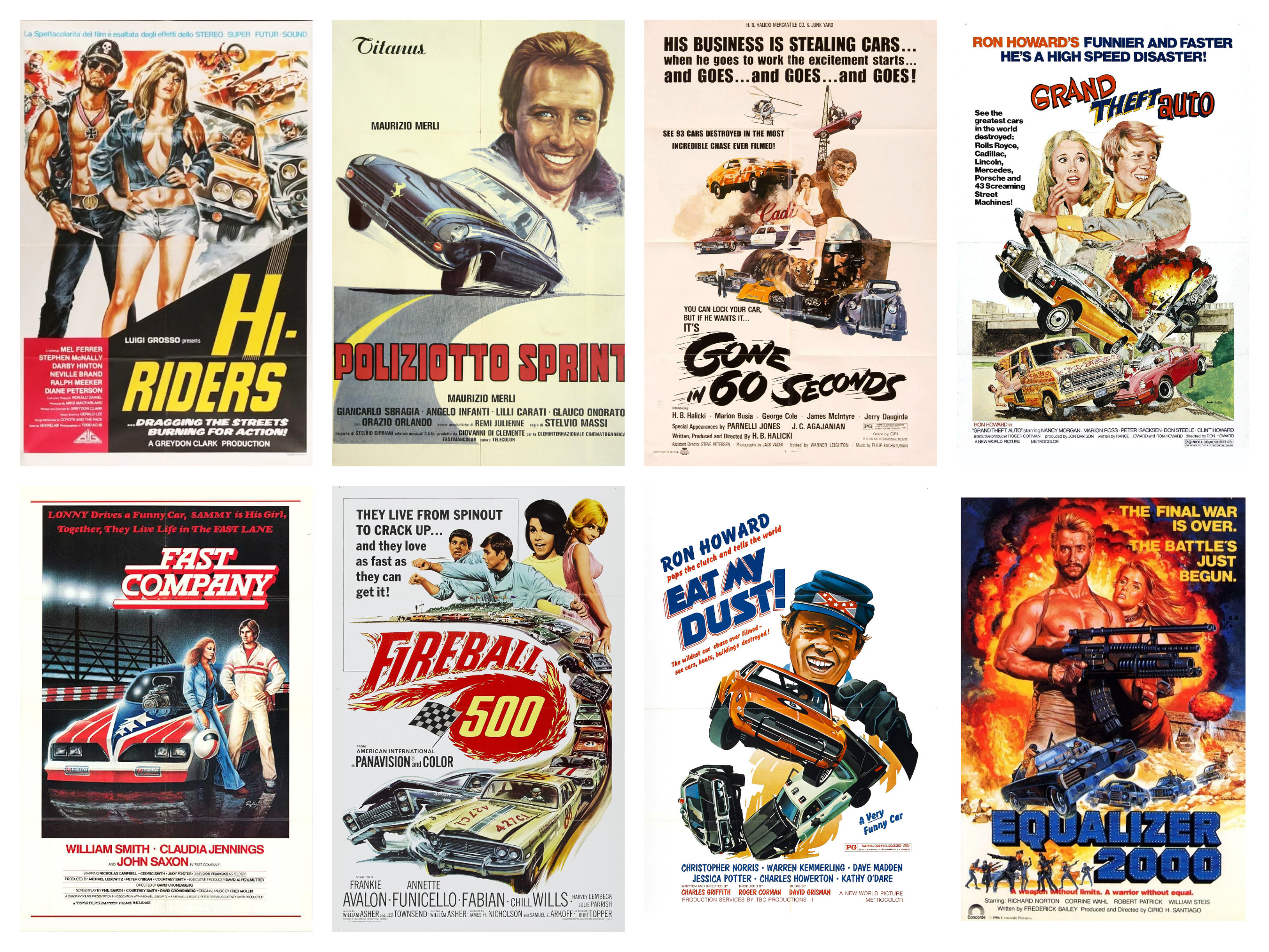 カースプロイテーション カルト映画ポスターセット：レトロB級映画