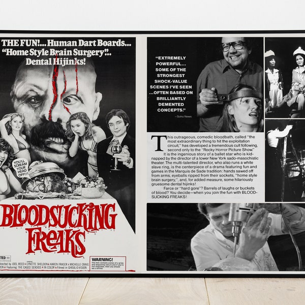 Bloodsucking Freaks,  vintage 1976 special horror movie poster, print (DIGITAL DOWNLOAD)