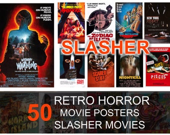 Horror Movie Poster, Slasher, Splatter, Retro Movie Poster