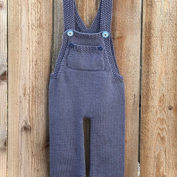 Charlie’s Denim Overalls knitting pattern 12-18 months