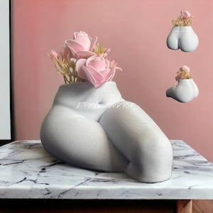 Sitting Butt Planter | Drainage Holes | Sitting Lady Flower Pot | Beautiful Succulent Planter | Plant Sculpture | Booty Vase Statue