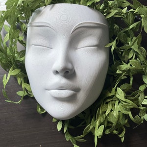 Head Planter, Wall Decoration, Face Flower Pot, Hanging Garden Decor, Outdoor Art, Modern Indoor, Living Room, Deck Porch Balcony Mask Vase