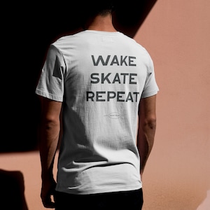 Wake Skate Repeat Tee | Watersports Lifestyle Graphic Shirt | Unisex Surf & Skate T-Shirt | Print-On-Demand