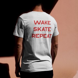 Wake Skate Repeat Tee | Watersports Lifestyle Graphic Shirt | Unisex Surf & Skate T-Shirt | Print-On-Demand