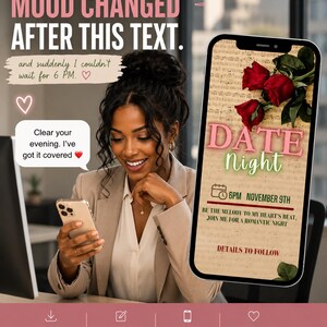 Love of Music Date Night | Animated Invitation Template with Itinerary & Outfit of the Day Ideas