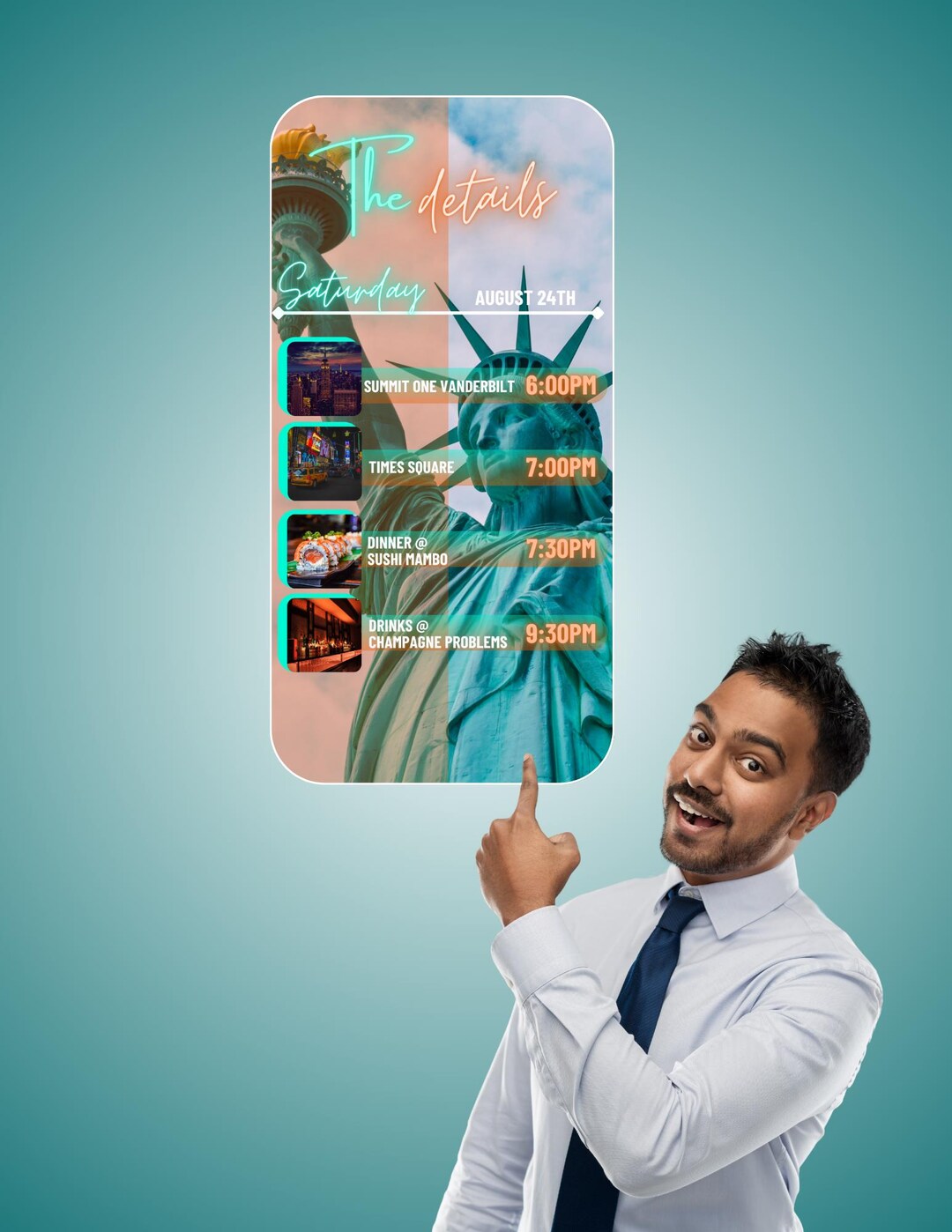 New York Date Night Digital Invitation Date Itinerary Outfit ...