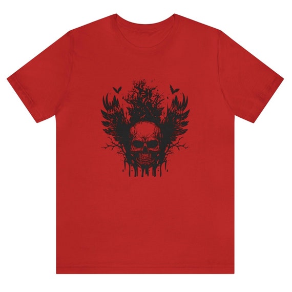 Salsation サルセーション T-shirt Dark Red! Dark Skull | Short Sleeve T-shirt - Etsy