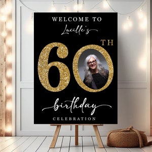 Custom 60th Birthday Party Welcome Sign 60th Birthday Celebration 60th ...