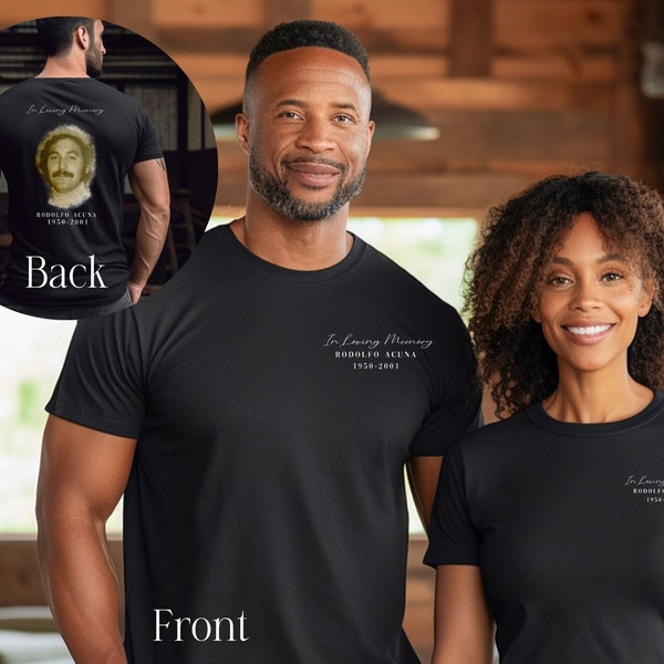 Photo Memorial Shirt In Loving Memory Tshirt Funeral Shirt Family Memorial Tee Celebration of Life Shirt Personalized Memorial Shirt Photo