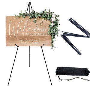 Sign Stand Welcome 5'x3' Black Signage Stand Wedding Sign Stand Black Gold  White Metal Sign Stand Frame Modern Seating Chart Stand -  Norway