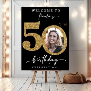 50th Birthday Party Welcome Sign