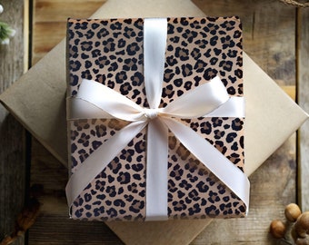 Leopard Print Gift Wrap Roll Stylish Wrapping Paper Trendy Animal Print Gift Wrap Birthday Gift Paper Elegant Cheetah Print Wrapping Paper