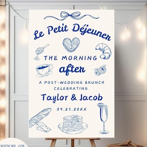 Wedding Brunch Morning After Brunch Welcome Sign Custom Brunch Sign Wedding Personalized Welcome Sign Post Wedding Brunch Sign Personalized