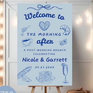 Wedding Morning After Brunch Wedding Welcome Sign Custom Brunch Sign Wedding Personalized Welcome Sign Post Wedding Brunch Sign Personalized