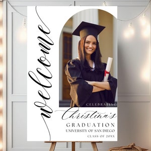Graduation Party Welcome Sign Template, Welcome Graduation Party Sign