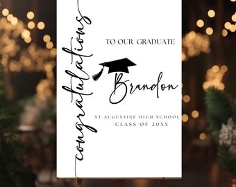 Graduation Welcome Party Sign Custom Photo Grad Party Sign Personalized Graduation Decoration High School Graduation College Graduation Sign