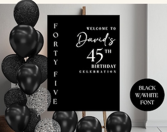 Birthday Party Custom Welcome Sign Any Birthday Celebration Birthday Decoration Sign Personalized Birthday Party Welcome Sign 70th Bday 80th