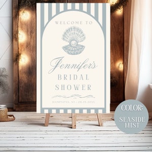 Coastal Bridal Shower Custom Sign Beach Bridal Shower Welcome Sign Bridal Shower Sign Bridal Shower Party Sign Bridal Shower Coastal Decor