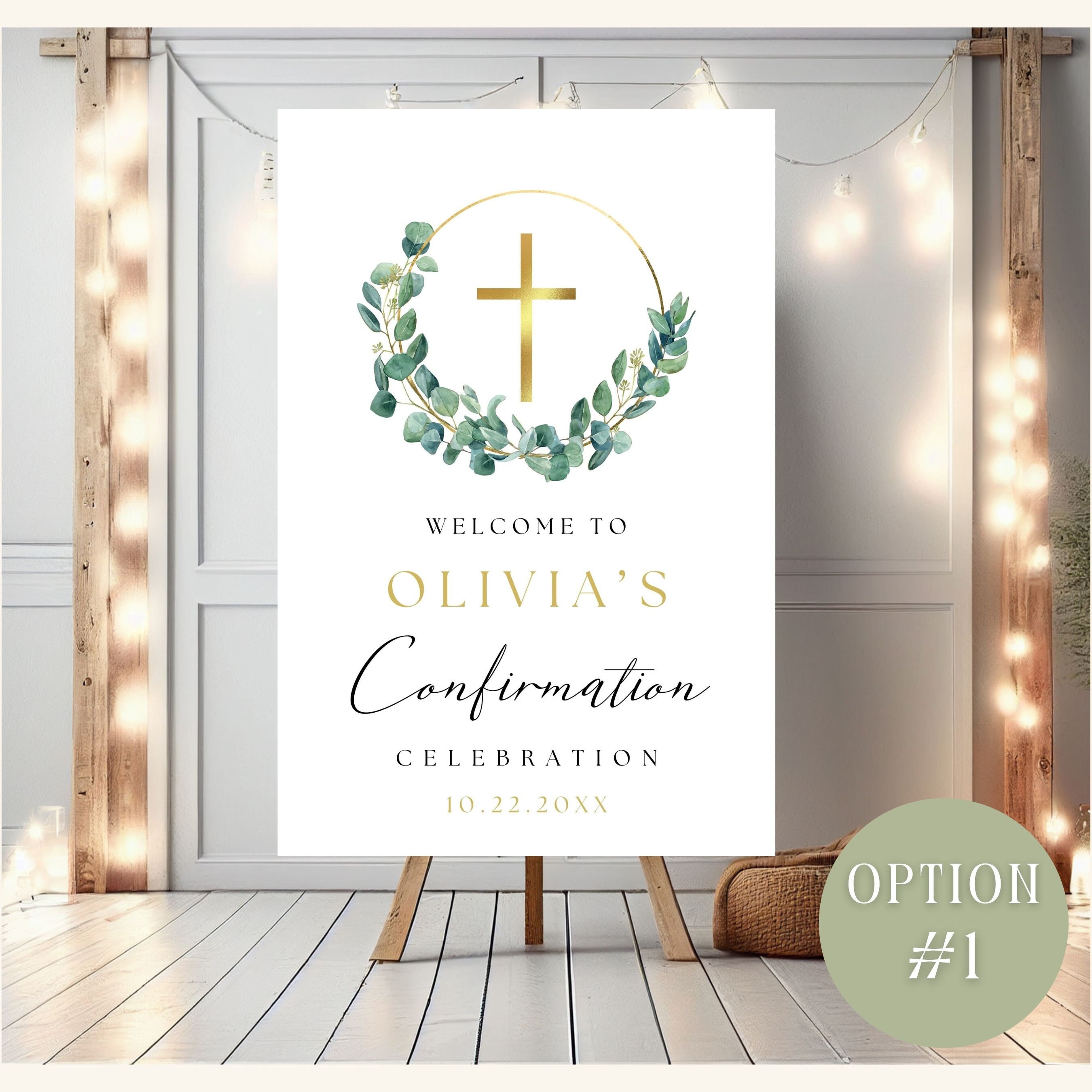 Confirmation Welcome Personalized Sign Custom Confirmation Sign Girl ...