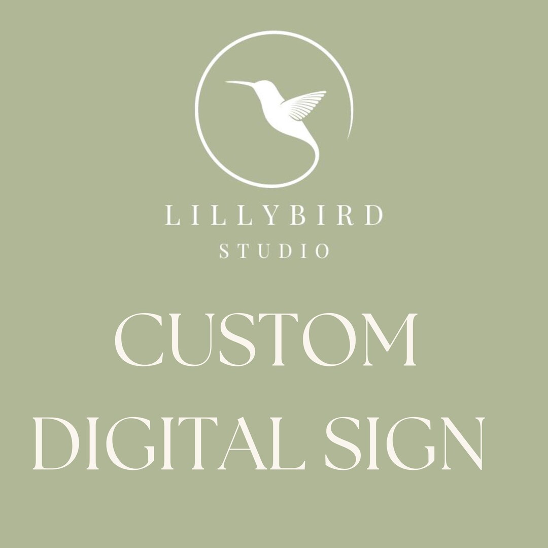CUSTOM DIGITAL SIGN - Etsy