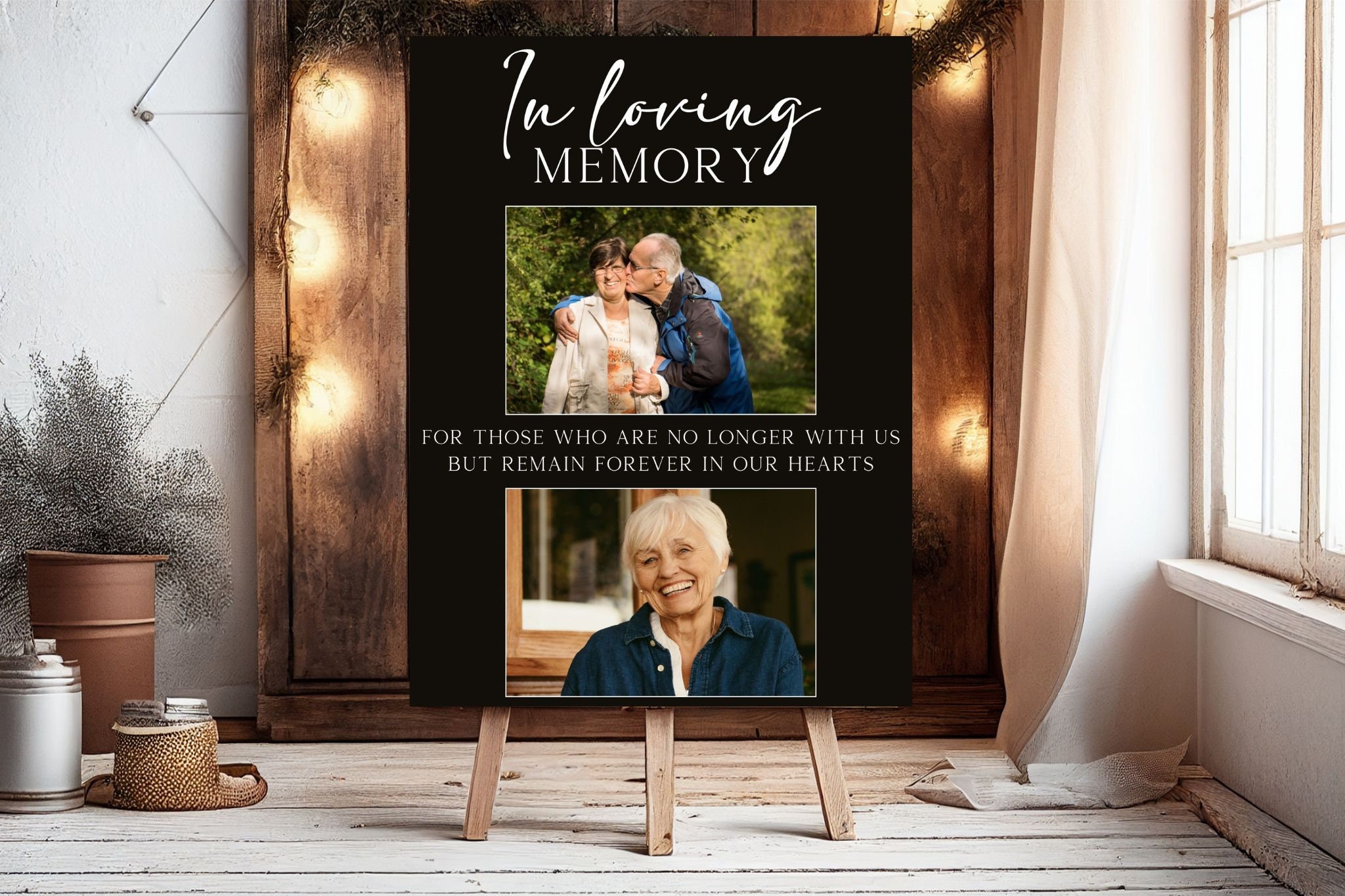 Memory Sign In Loving Memory Wedding Memorial Sign Memorial Portrait Sign Custom ...