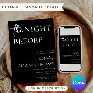 The Night Before Custom Rehearsal Dinner Welcome Sign Custom Wedding Rehearsal Personalized Welcome Sign Rehearsal Wedding Dinner Sign image 4