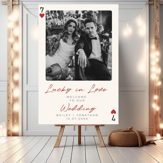 Las Vegas Wedding Welcome Sign Custom Wedding Welcome Sign Personalized Wedding Sign Vegas Wedding Entrance Sign Personalized Vegas Wedding