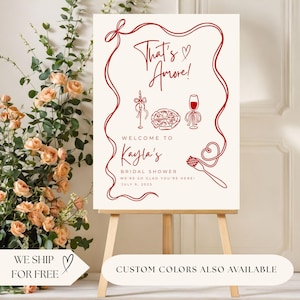 Thats Amore Bridal Shower Welcome Sign Custom Bridal Shower Sign Bridal Shower Party Sign Elegant Welcome Sign Bridal Shower Decoration