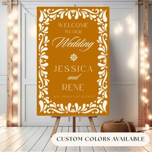 Talavera Wedding Welcome Sign Custom Wedding Poster Personalized Welcome Sign Mexican Wedding Sign Talavera Theme Wedding Entrance Sign