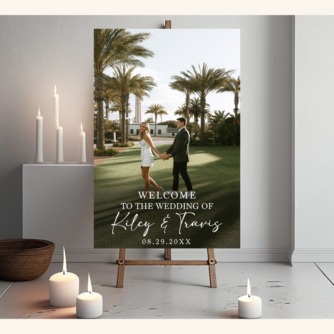 Wedding Welcome Sign Wedding Photo Reception Welcome Sign for Wedding ...