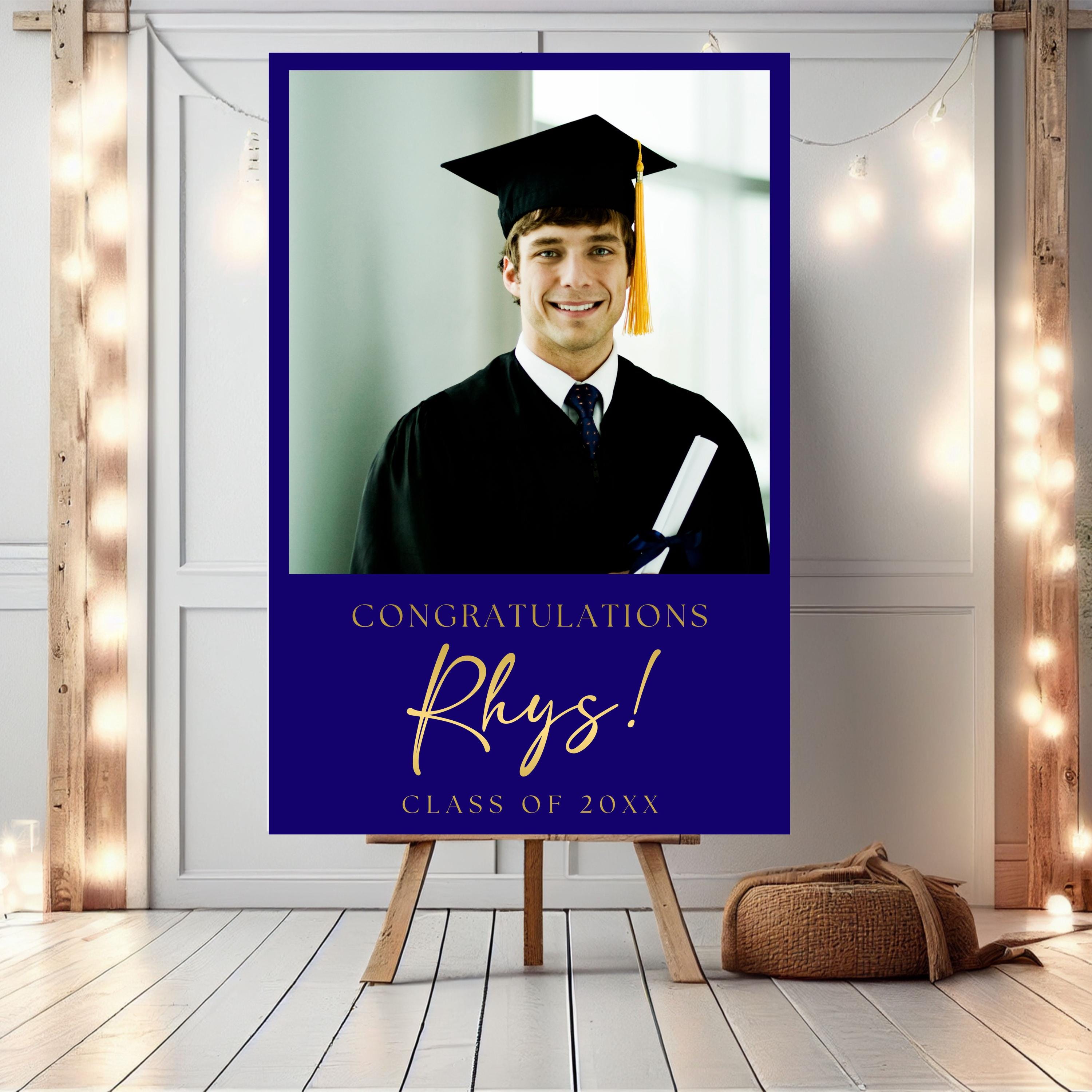 Graduation Welcomesign Graduation Party Welcome Sign Custom Photo Grad Party Sign Personalized ...