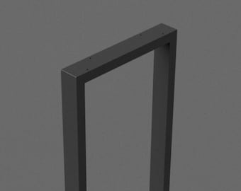 Gamba da tavolo singola rettangolare, profilo in acciaio 60x30, dimensioni individuali
