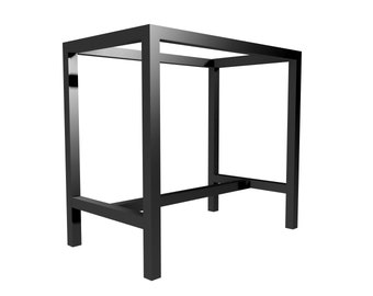 High bar table with three crossbars, individual dimensions