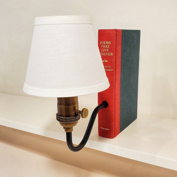 Bookshelf Lamp. Bookcase Light. Ideal for Book Lovers. Bookcase/Bookshelf Decor. Reader Gift. Bookish. Book Lover. Book Club. Book Sconces.