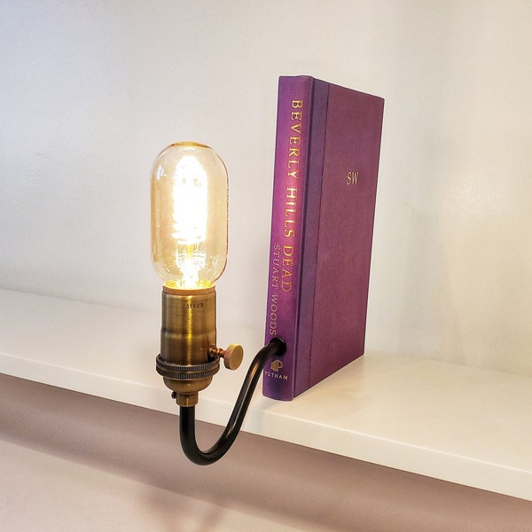 Bookshelf Lamp. Bookcase Light. Bookcase/Bookshelf Decor. Book Sconces. Reader Gift. Book Lover. Bookish. Book Lover. Stuart Woods.